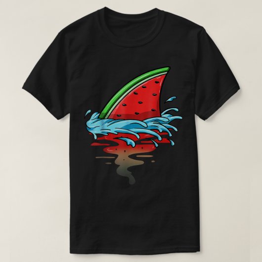 Shark Watermelon Lover Fish Summer Fruit Slice See T-shirt (Design voorkant)