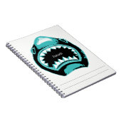 Shark Waterverf Green Illustration Notitieboek (Rechterzijde)