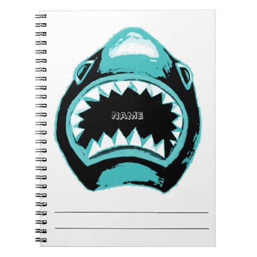 Shark Waterverf Green Illustration Notitieboek (Voorkant)