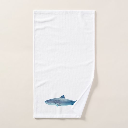 Shark Waterverf Painting Pattern Badhanddoek Set Bad Handdoek (Handdoek)