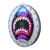 Shark Waterverf Roze Paarse illustratie Dartbord (Voorkant Rechts)