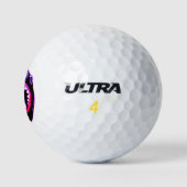 Shark Waterverf Roze Paarse illustratie Golfballen (Logo)