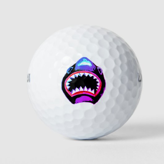 Shark Waterverf Roze Paarse illustratie Golfballen (Voorkant)
