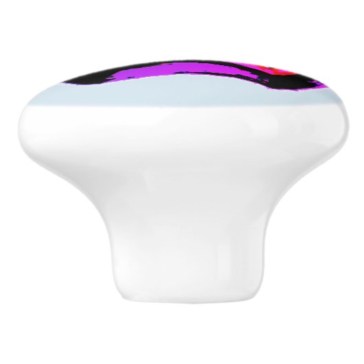 Shark Waterverf Roze Paarse illustratie Keramische Knop (Zijkant)