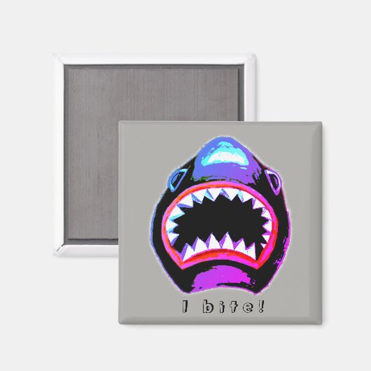 Shark Waterverf Roze Paarse illustratie Magneet (Voorkant / Achterkant)