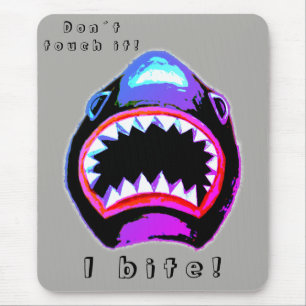 Shark Waterverf Roze Paarse illustratie Muismat
