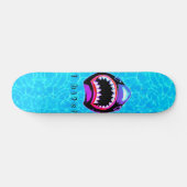 Shark Waterverf Roze Paarse illustratie Persoonlijk Skateboard (Horizontaal)