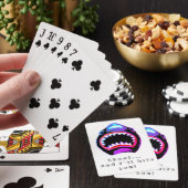 Shark Waterverf Roze Paarse illustratie Pokerkaarten (Insitu)