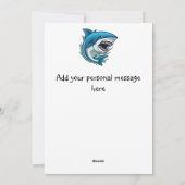 Shark wave aangepaste Verjaardag Kaart (Achterkant)