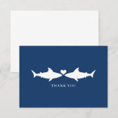Shark Wedding Bedankkaart (Voorkant / Achterkant)