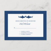 Shark Wedding RSVP Enclosure Card Informatiekaartje (Voorkant)