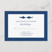 Shark Wedding RSVP Enclosure Card Informatiekaartje (Voorkant)