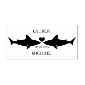 Shark Wedding Rubber Stamp Rubberstempel (Afrduk)
