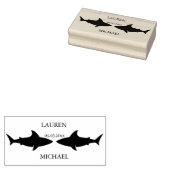 Shark Wedding Rubberstempel (Gestempeld)