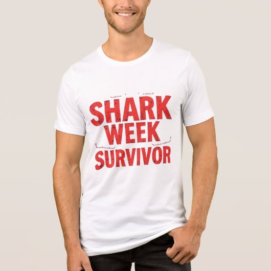 Shark Week Overlever Tri-Blend Shirt (Voorkant)