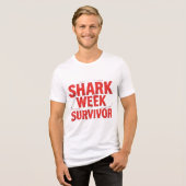 Shark Week Overlever Tri-Blend Shirt (Voorkant volledig)