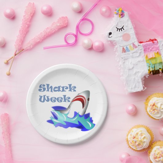 Shark Week Papieren Bordje (Feest)