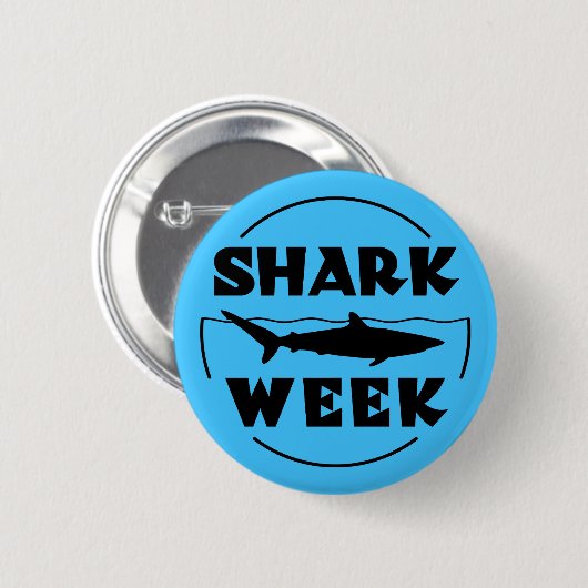 Shark Week Ronde Button 5,7 Cm (Voorkant /achterkant)