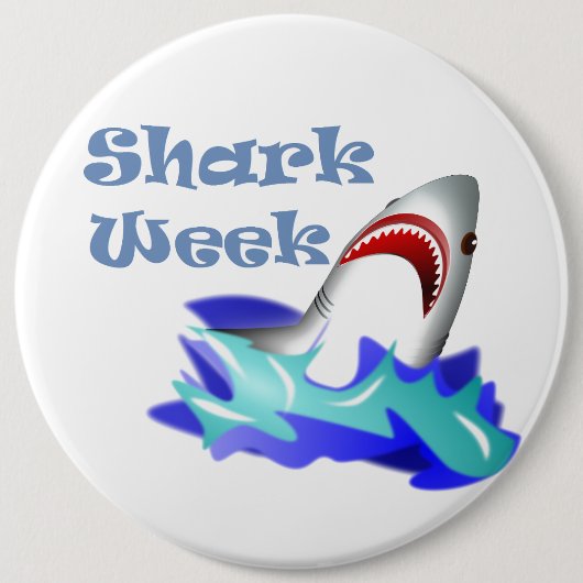 Shark Week Ronde Button 6,0 Cm (Voorkant)