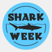 Shark Week Ronde Sticker (Voorkant)