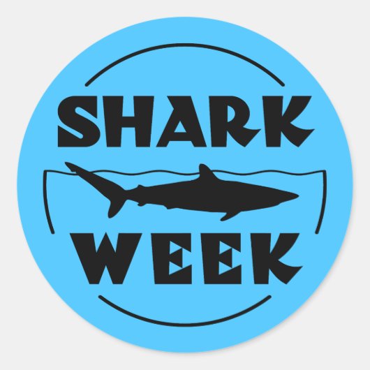 Shark Week Ronde Sticker (Voorkant)