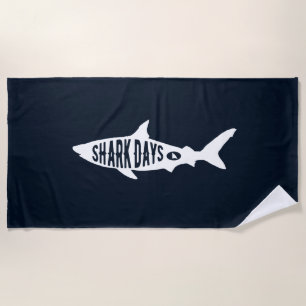 Shark Week Sharks Lover Gifts Typography Art Strandlaken