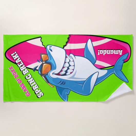 Shark Week Spring Break Strandlaken (Voorkant)