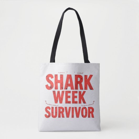 Shark Week Survivor Tote Bag (Voorkant)