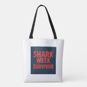 Shark Week Survivor Tote Bag (Achterkant)