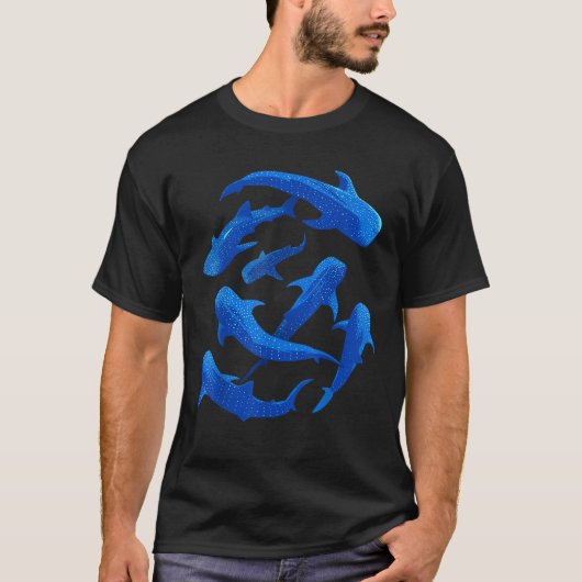 Shark Whale Pattern T Shirt (Voorkant)