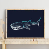 Shark Whale Print | Afdrukken van haaienwalvis
