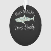 Shark Whale Zoo Keeper Girls Vrouwen Gift Ocean Ornament (voorkant)