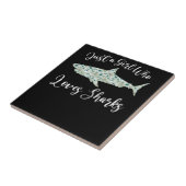 Shark Whale Zoo Keeper Girls Vrouwen Gift Ocean Tegeltje (Zijkant)