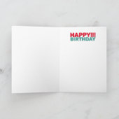 Shark Whimsical Kids Birthday Kaart (Binnen)