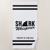 Shark whisperer grappige handdoek voor scuba-duike (Voorkant)