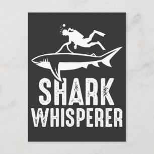 Shark Whisperer Scuba Diving Ocean Diver Briefkaart