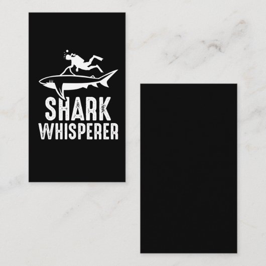 Shark Whisperer Scuba Diving Ocean Diver Visitekaartje (Voorkant / Achterkant)
