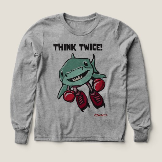 Shark with boxing gloves Long sleeve T-Shirt (Voorkant)