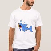 Shark with Pizza as Bait T-shirt (Voorkant)