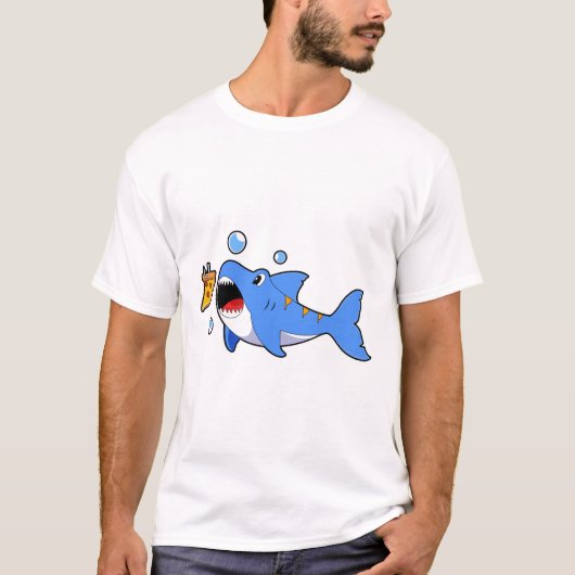 Shark with Pizza as Bait T-shirt (Voorkant)