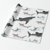 Shark Wrapping-papier Cadeaupapier (Uitgerold)