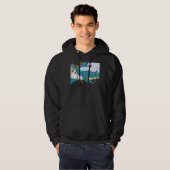 Shark  Xmas Lights Santa Yeti Ride Shark Christmas Hoodie (Voorkant volledig)