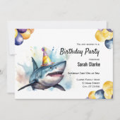 Shark Zee Life Aquarium verjaardagsfeestje Kaart (Voorkant)
