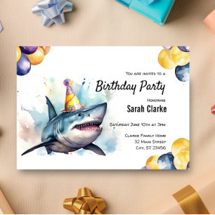 Shark Zee Life Aquarium verjaardagsfeestje Kaart