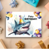 Shark Zee Life Great White Marine Happy Birthday Kaart
