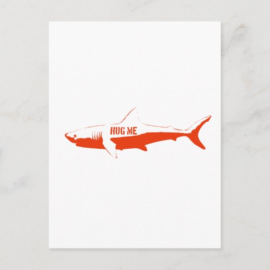Shark, zo knuffel me. briefkaart (Voorkant)