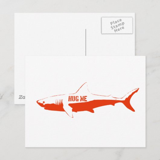 Shark, zo knuffel me. briefkaart (Voorkant / Achterkant)