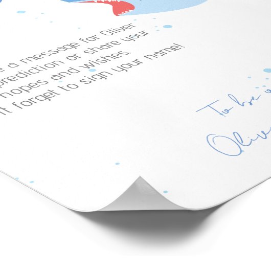 Shark Zomer Party Pool en Verjaardag Tijd Capsule Poster (Hoek)