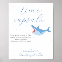 Shark Zomer Party Pool en Verjaardag Tijd Capsule Poster