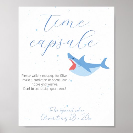 Shark Zomer Party Pool en Verjaardag Tijd Capsule Poster (Voorkant)